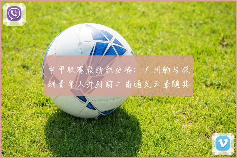 中甲联赛最新积分榜：广州豹与深圳青年人并列前二南通支云紧随其后